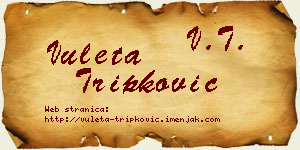 Vuleta Tripković vizit kartica